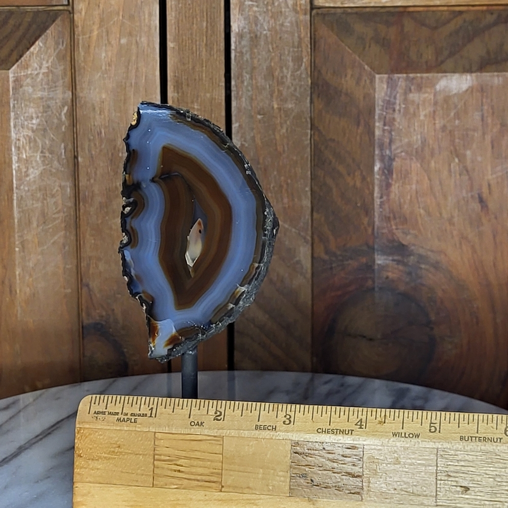 Agate Geode Slice on Stand - Picture 11 of 11